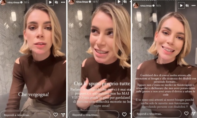 Gardaland smentisce la influencer disabile, ma “non abbastanza per saltare la fila”