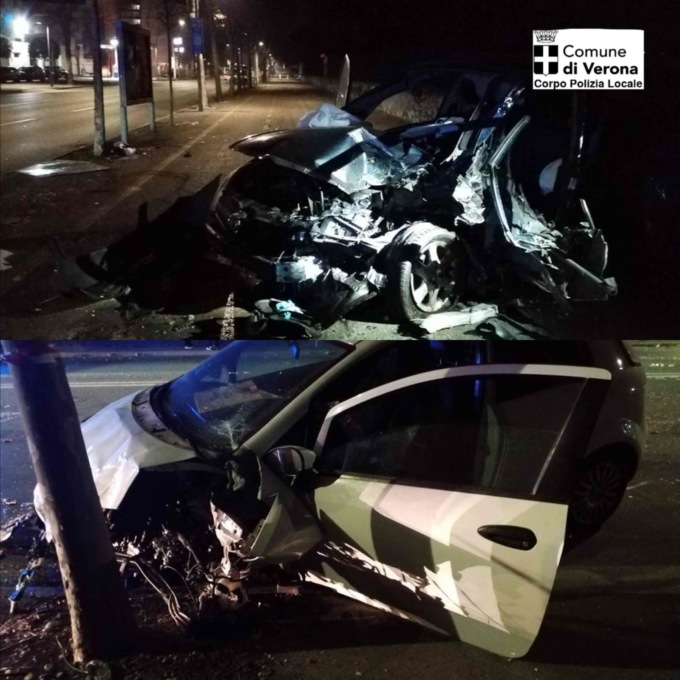 Tragico frontale a Verona, un morto e tre persone ferite