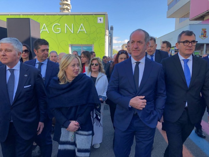 Il Presidente del Consiglio Giorgia Meloni a Verona per Vinitaly