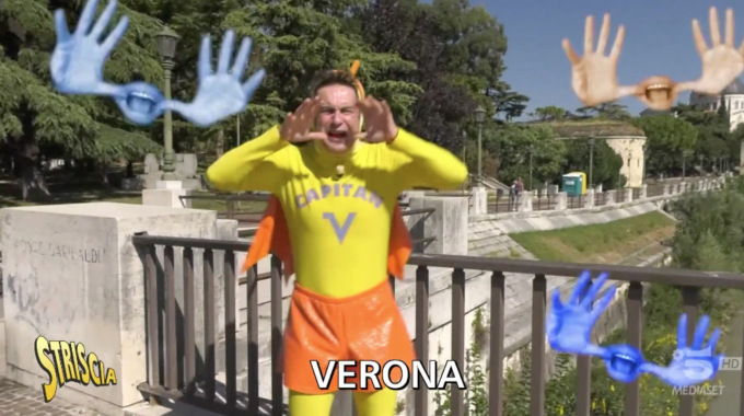Multe “seriali” a Verona, arriva Capitan Ventosa di Striscia la Notizia