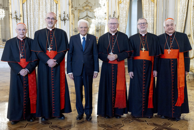 Cardinali italiani di nuova nomina ricevuti al Quirinale da Mattarella: tra loro anche il veronese Claudio Gugerotti