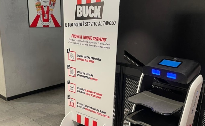 Tu ordini, “Buck” ti serve: arriva il primo aiutante robot al KFC di Verona
