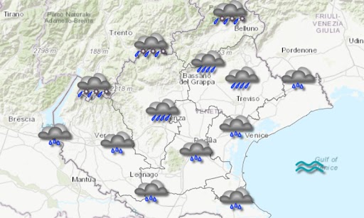Maltempo in Veneto, allerta arancione anche a Verona per rischio idrogeologico