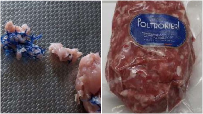 Richiamo alimentare per la pasta di salame, trovati all’interno pezzi di plastica blu