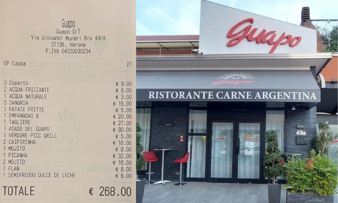268 euro di pranzo nel ristorante di carne argentina, ma scappano senza pagare: “Vi hanno ripreso le telecamere”