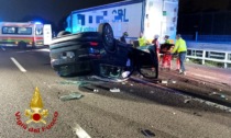 Auto si scontrano nella notte sull'A4 tra Verona Est e Sud, un morto e due feriti