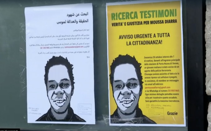Un mese dalla morte di Moussa Diarra: giallo sulle telecamere, si cercano testimoni