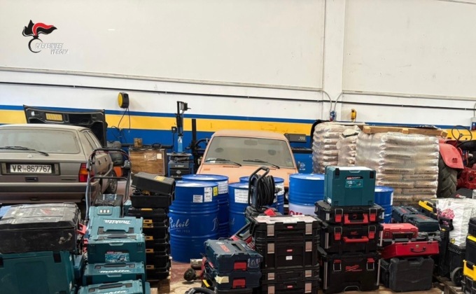 Recuperati 20mila euro di attrezzi edili rubati a Zevio: scattano tre denunce per ricettazione