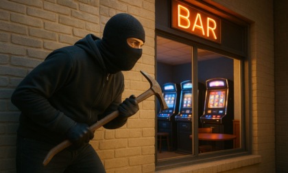 56enne sfonda la porta di un bar a colpi di piccone e poi prova a scassinare le slot machine