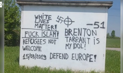 Scritte anti-Islam e simboli neonazisti davanti a un centro culturale musulmano a San Bonifacio