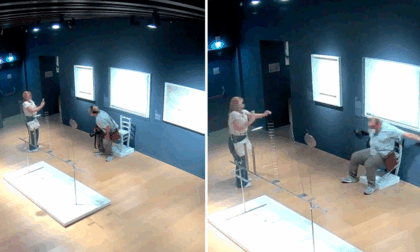 Turisti danneggiano un’opera d’arte a Palazzo Maffei: distrutta la sedia-cristallo ispirata a Van Gogh