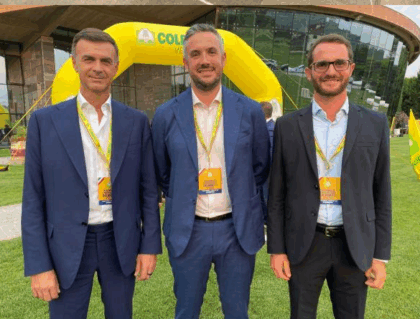Ettore Prandini, Alex Vantini e Carlo Salvan, presidenti della Coldiretti