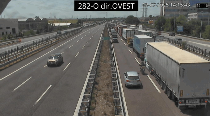 Problemi all’asfalto sull’A4 a causa del caldo, ancora code in provincia di Verona