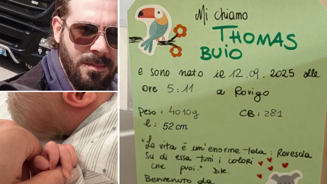 Papà muore schiacciato dal camion sul lavoro: il figlio Thomas Buio nasce sei mesi dopo e porta il suo nome