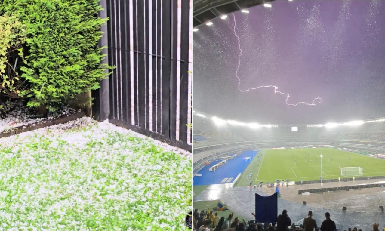 Grandine sul Veronese, blackout e disagi: sospesa Verona-Venezia di Coppa Italia