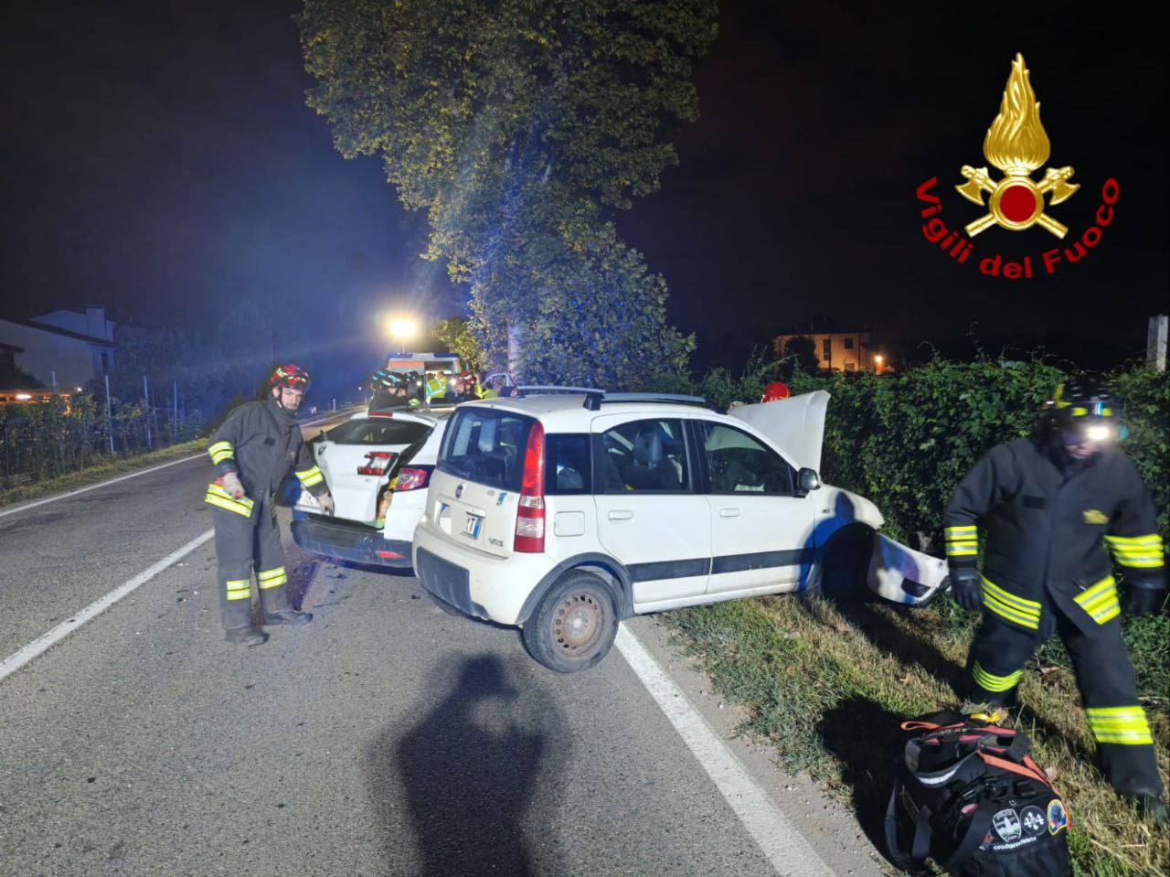 Quattro auto si scontrano sulla SS62 a Villafranca di Verona, cinque feriti