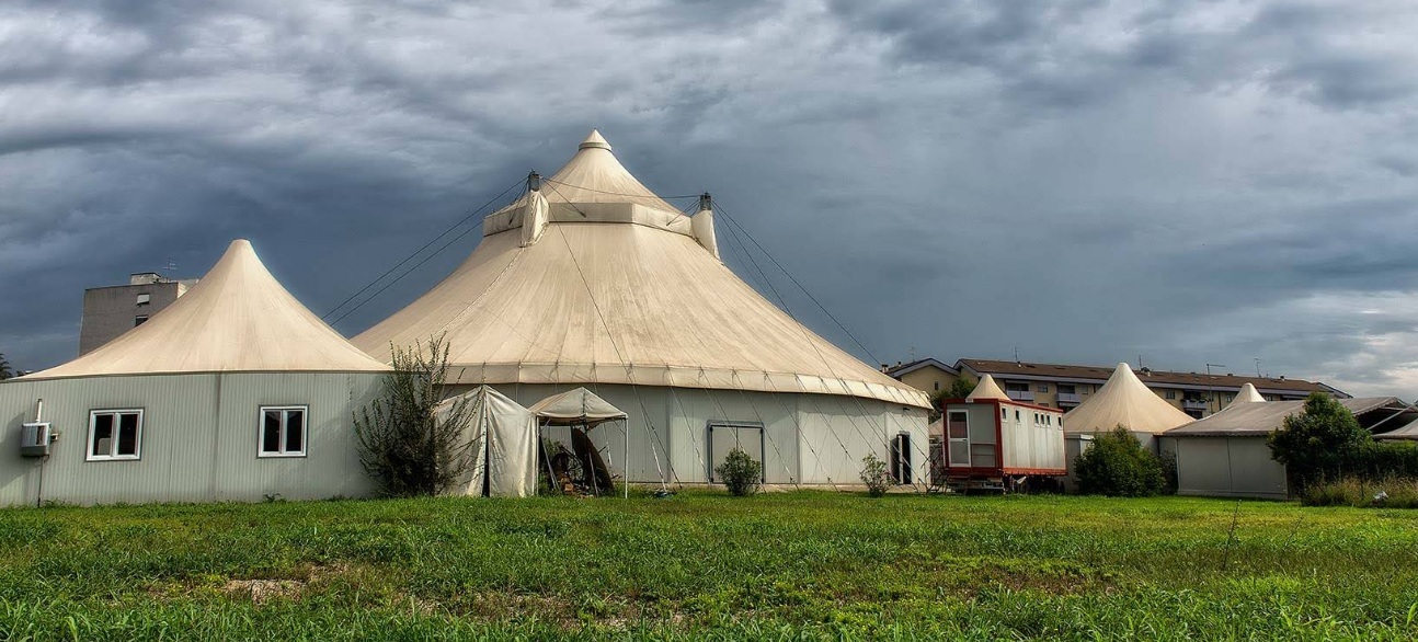 Il circo dell'Accademia in via Tirso a Verona