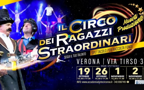 Il Circo dei Ragazzi Straordinari torna in scena a Verona con quattro appuntamenti a ottobre e novembre