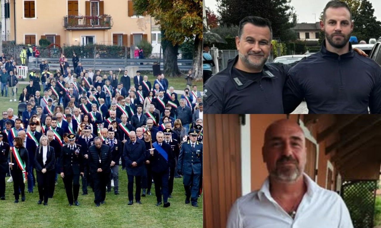 Fiaccolata a Castel d’Azzano per i tre carabinieri morti: “Il silenzio come segno di unità e vicinanza”