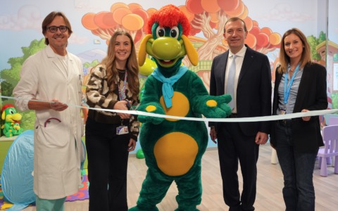 Inaugurata all’ospedale di Negrar la nuova area giochi pediatrica ispirata a Gardaland