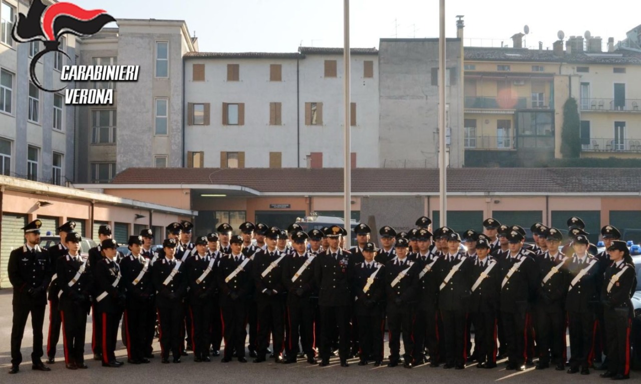 50 nuovi Carabinieri assegnati alla provincia di Verona, accolti dal comandante Papagno