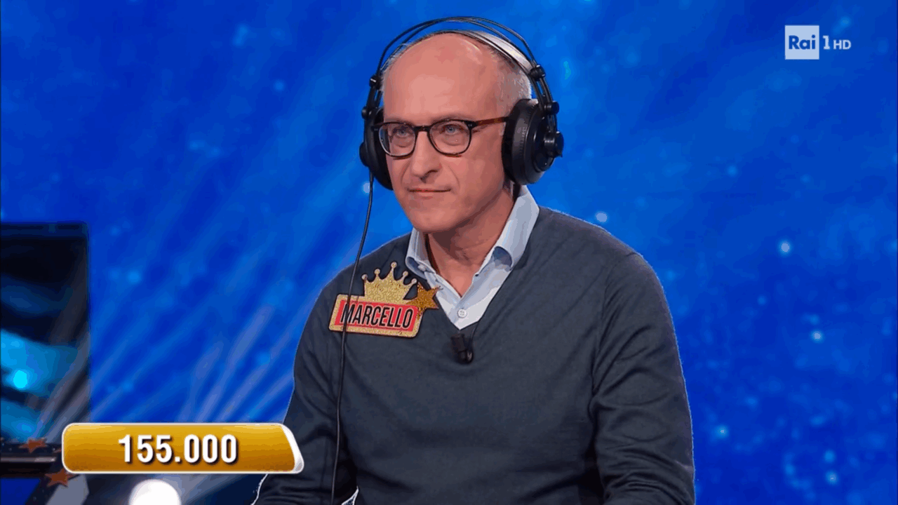 L’Eredità, Marcello alla 17ª Ghigliottina: rivincita su Stefano e 30ª presenza nel programma