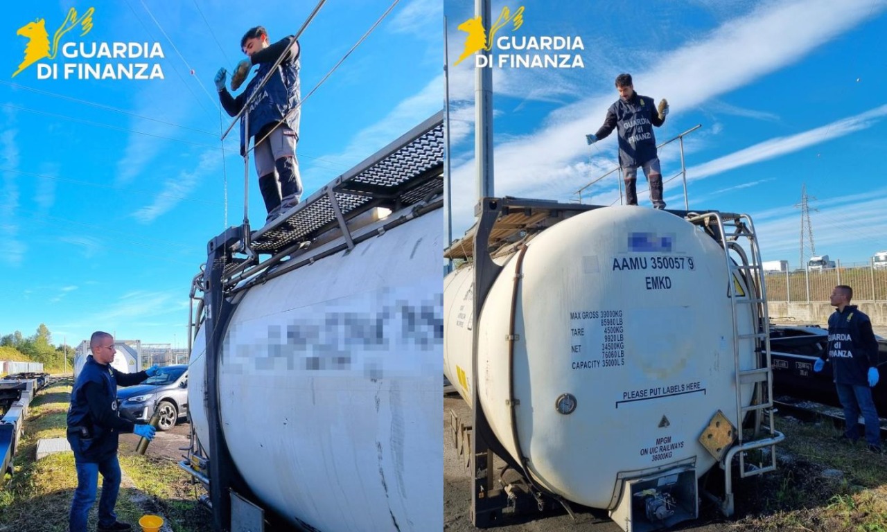 Nei container non c’è olio lubrificante… ma gasolio illegale: sequestrati 64mila litri