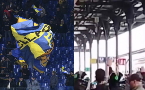 Cori fascisti degli ultras alla stazione di Bologna: l’Hellas Verona condanna