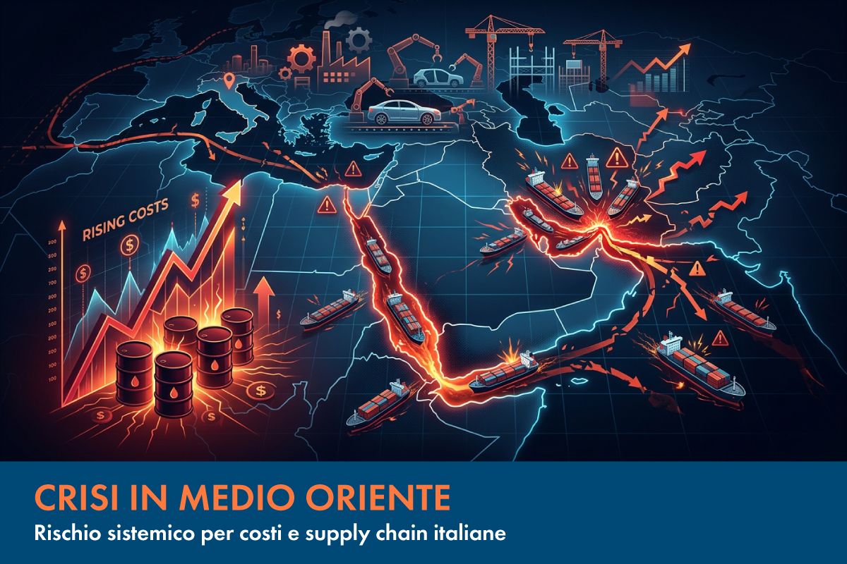 Crisi in Medio Oriente: rischio sistemico per costi e supply chain italiane